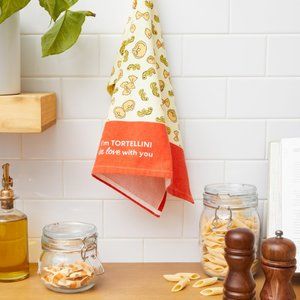 TO THE MARKET Tea Towel Dish Cloth Tortellini
